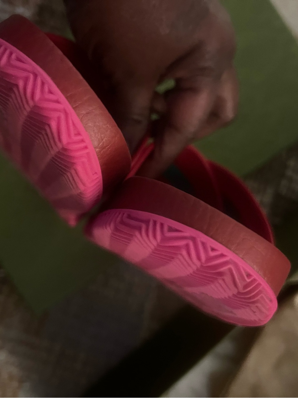 Gucci Red and Green Crisscross Slide Sandals - Picture 4 of 6